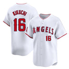 Johmsee LA.Angels #16 Yusei Kikuchi Player White Limited Home Stitched Jerseys