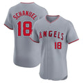Johmsee LA.Angels #18 Nolan Schanuel Player Gray Home Limited Elite Stitched Jerseys