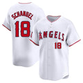 Johmsee LA.Angels #18 Nolan Schanuel Player White Limited Home Stitched Jerseys