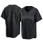 Johmsee LA.Angels #25 Travis d'Arnaud Player Black Pitch Fashion T-shirt Stitched Jerseys