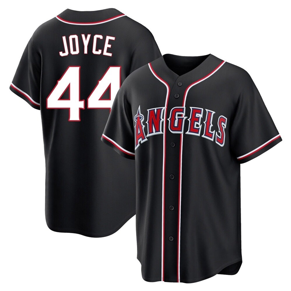Johmsee LA.Angels #44 Ben Joyce Player Black Fashion Out Home Game Stitched Jerseys