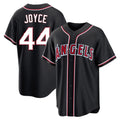 Johmsee LA.Angels #44 Ben Joyce Player Black Fashion Out Home Game Stitched Jerseys