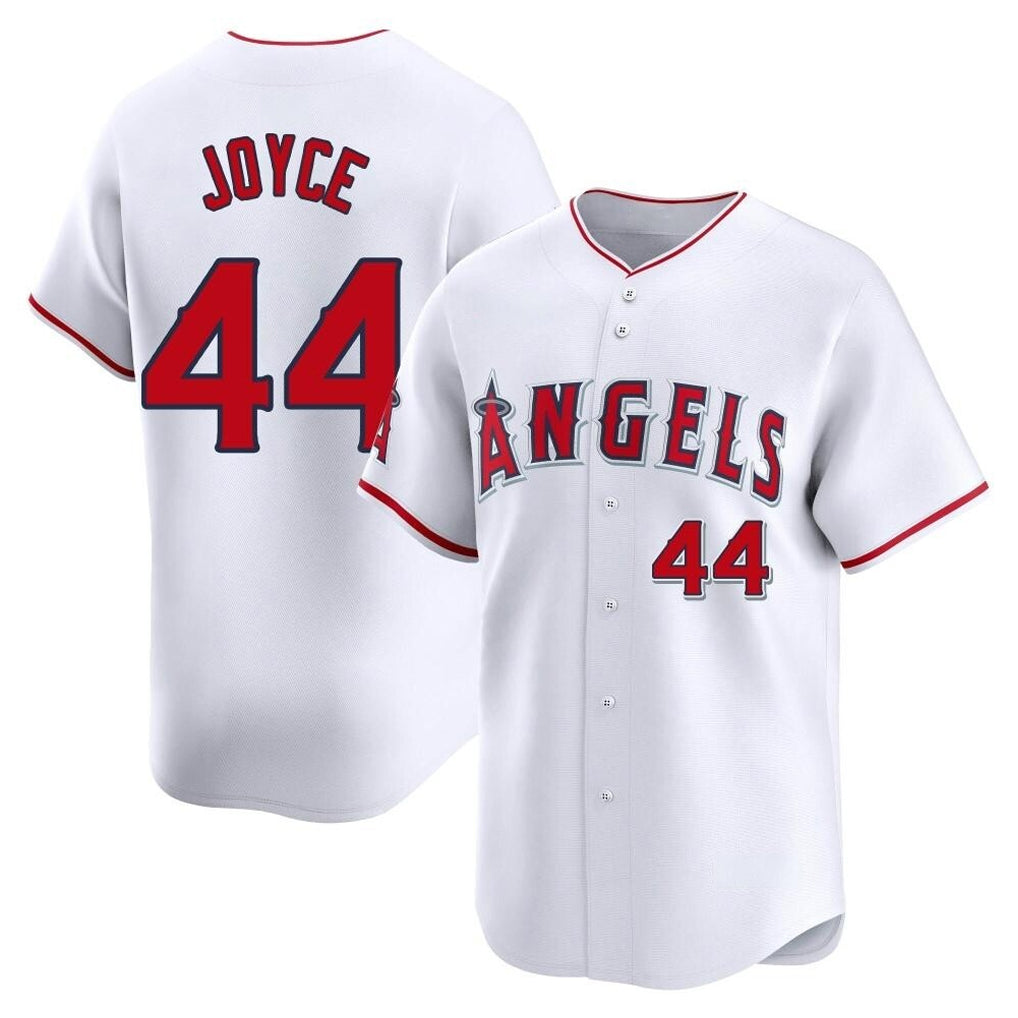Johmsee LA.Angels #44 Ben Joyce Player White Limited Home Stitched Jerseys