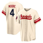 Johmsee LA.Angels #4 Christian Moore Player Cream City Connect Home Stitched Jerseys