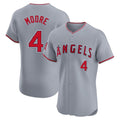 Johmsee LA.Angels #4 Christian Moore Player Gray Home Limited Elite Stitched Jerseys