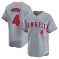 Johmsee LA.Angels #4 Christian Moore Player Gray Home Limited Stitched Jerseys