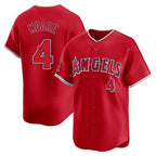 Johmsee LA.Angels #4 Christian Moore Player Red Home Limited Stitched Jerseys