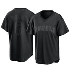 Johmsee LA.Angels #6 Anthony Rendon Player Black Pitch Fashion T-shirt Stitched Jerseys