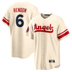Johmsee LA.Angels #6 Anthony Rendon Player Cream City Connect Home Stitched Jerseys