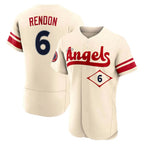Johmsee LA.Angels #6 Anthony Rendon Player Cream City Connect Limited ELite Home Stitched Jerseys