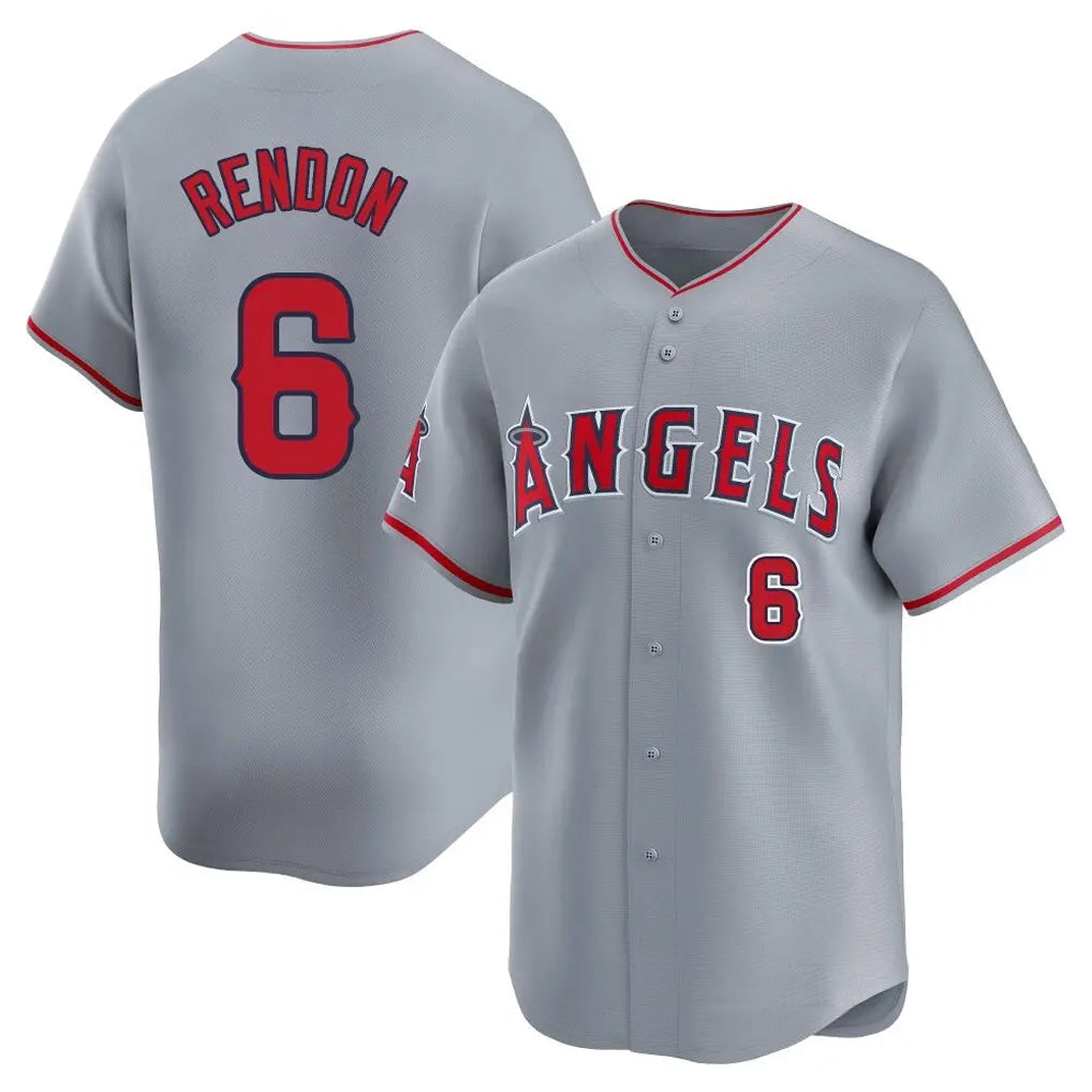 Johmsee LA.Angels #6 Anthony Rendon Player Gray Home Limited Stitched Jerseys