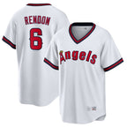 Johmsee LA.Angels #6 Anthony Rendon Player White T-shirt Home Game Stitched Jerseys
