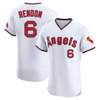 Johmsee LA.Angels #6 Anthony Rendon Player White T-shirt Home Limited Elite Stitched Jerseys