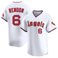 Johmsee LA.Angels #6 Anthony Rendon Player White T-shirt Home Limited Stitched Jerseys