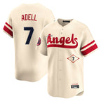 Johmsee LA.Angels #7 Jo Adell Player Cream City Connect Limited Home Stitched Jerseys