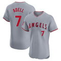 Johmsee LA.Angels #7 Jo Adell Player Gray Home Limited Elite Stitched Jerseys