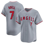 Johmsee LA.Angels #7 Jo Adell Player Gray Home Limited Stitched Jerseys