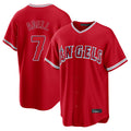 Johmsee LA.Angels #7 Jo Adell Player Red Home Game Stitched Jerseys