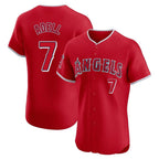 Johmsee LA.Angels #7 Jo Adell Player Red Home Limited Elite Stitched Jerseys
