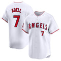Johmsee LA.Angels #7 Jo Adell Player White Limited Home Stitched Jerseys