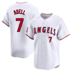 Johmsee LA.Angels #7 Jo Adell Player White Limited Home Stitched Jerseys