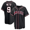 Johmsee LA.Angels #9 Zach Neto Player Black Fashion Out Home Game Stitched Jerseys