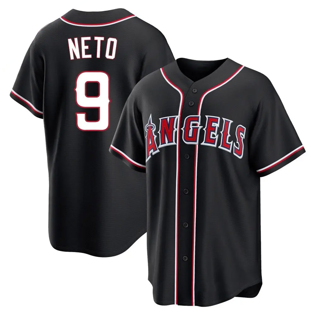 Johmsee LA.Angels #9 Zach Neto Player Black Fashion Out Home Game Stitched Jerseys