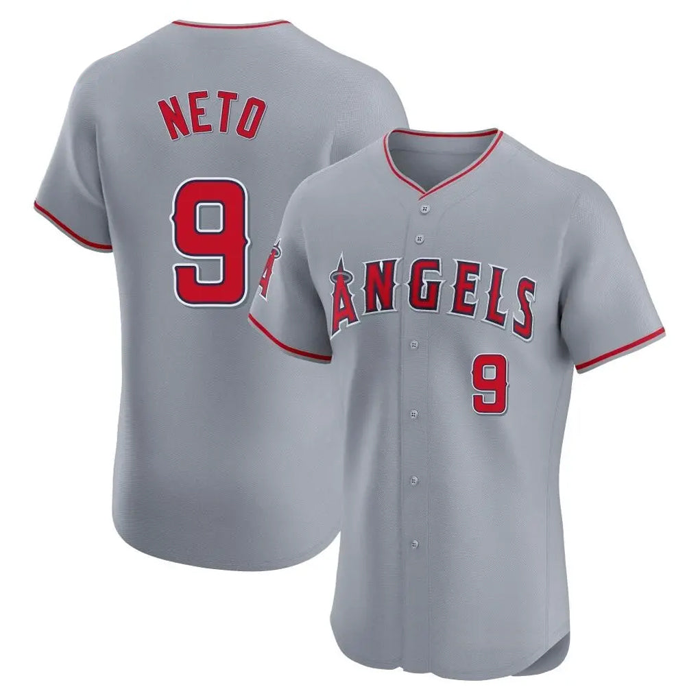 Johmsee LA.Angels #9 Zach Neto Player Gray Home Limited Elite Stitched Jerseys