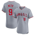 Johmsee LA.Angels #9 Zach Neto Player Gray Home Limited Elite Stitched Jerseys