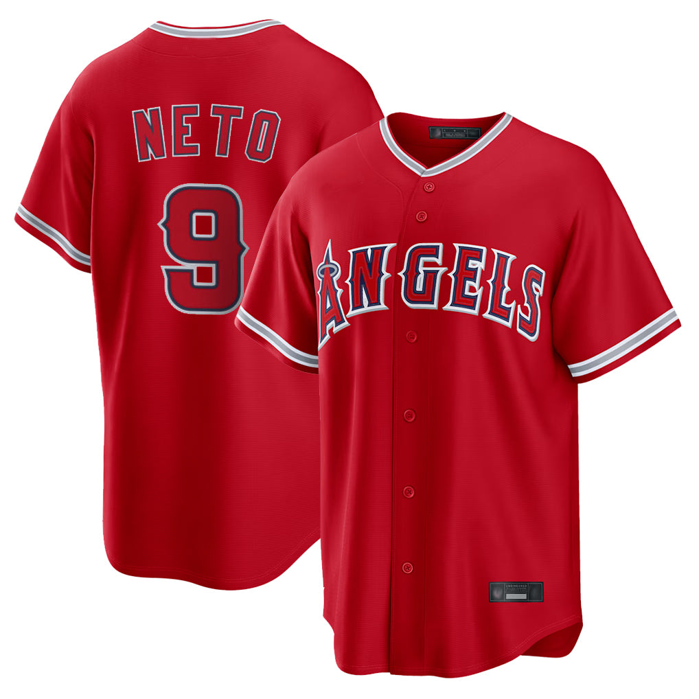 Johmsee LA.Angels #9 Zach Neto Player Red Home Game Stitched Jerseys