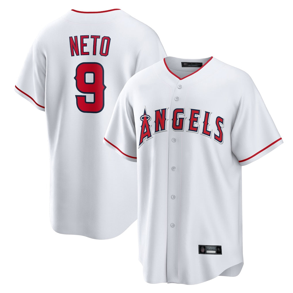 Johmsee LA.Angels #9 Zach Neto Player White Home Game Stitched Jerseys