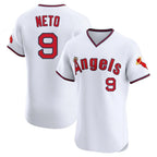 Johmsee LA.Angels #9 Zach Neto Player White T-shirt Home Limited Elite Stitched Jerseys