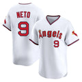 Johmsee LA.Angels #9 Zach Neto Player White T-shirt Home Limited Stitched Jerseys