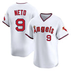 Johmsee LA.Angels #9 Zach Neto Player White T-shirt Home Limited Stitched Jerseys
