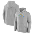 Johmsee LA.Chargers Gray LOGO Pullover Hoodies Home Game Blank Player Stitched Jerseys