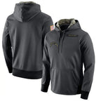 Johmsee LA.Chargers Gray Pullover Hoodie Home Game Blank Player Stitched Jerseys