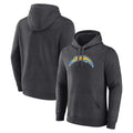 Johmsee LA.Chargers Gray Pullover Hoodies Home Game Blank Player Stitched Jerseys