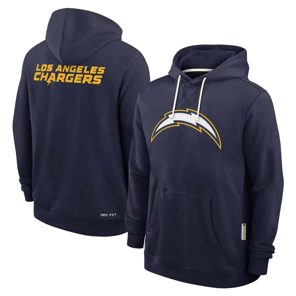 Johmsee LA.Chargers Navy LOGO Pullover Hoodies Home Game Blank Player Stitched Jerseys