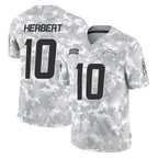 Johmsee LA.Chargers #10 Justin Herbert Player Arctic Camo Salute To Service Limited Game Stitched Jerseys