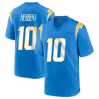 Johmsee LA.Chargers #10 Justin Herbert Player Blue Home Game Stitched Jerseys