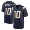 Johmsee LA.Chargers #10 Justin Herbert Player Navy Alternate Home Game Stitched Jerseys