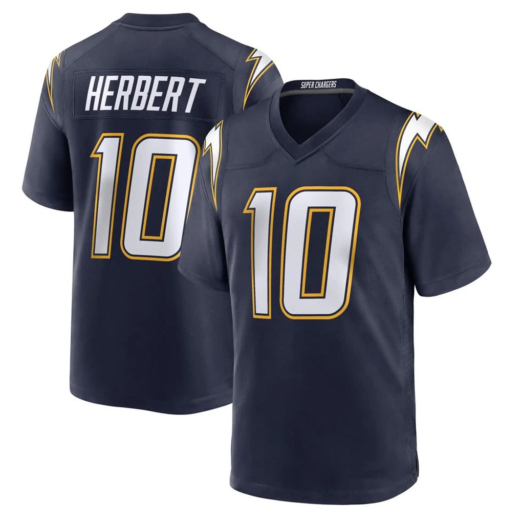 Johmsee LA.Chargers #10 Justin Herbert Player Navy Alternate Home Game Stitched Jerseys