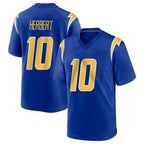 Johmsee LA.Chargers #10 Justin Herbert Player Royal Home Game Stitched Jerseys