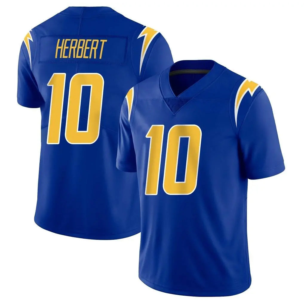 Johmsee LA.Chargers #10 Justin Herbert Player Royal Limited Vapor Home Game Stitched Jerseys