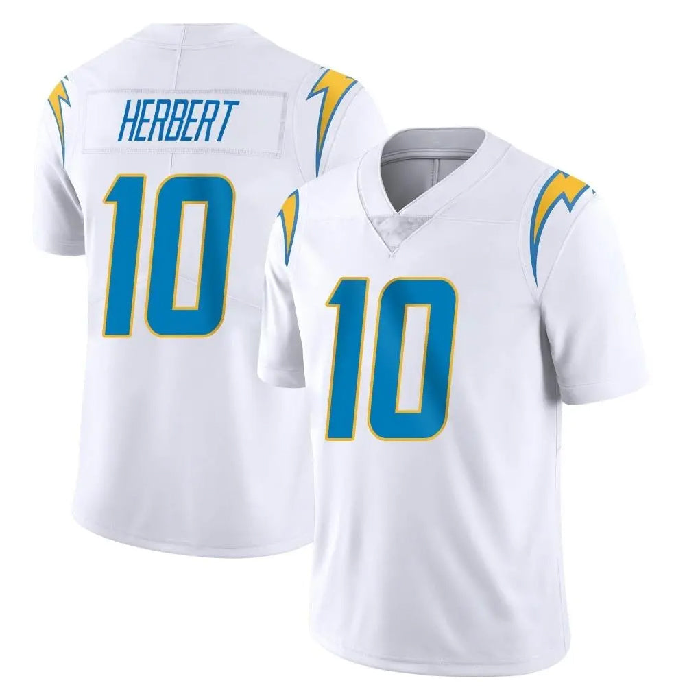 Johmsee LA.Chargers #10 Justin Herbert Player White Limited Vapor Untouchable Home Game Stitched Jerseys