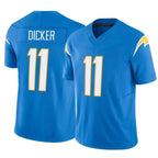 Johmsee LA.Chargers #11 Cameron Dicker Player Blue Limited Vapor F.U.S.E. Home Game Stitched Jerseys