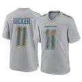 Johmsee LA.Chargers #11 Cameron Dicker Player Gray Atmosphere Fashion Home Game Stitched Jerseys