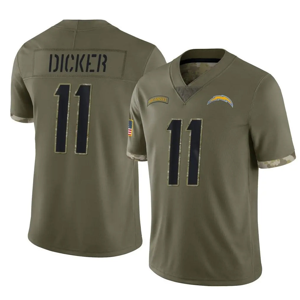Johmsee LA.Chargers #11 Cameron Dicker Player Olive Salute To Service Limited Stitched Jerseys