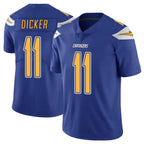 Johmsee LA.Chargers #11 Cameron Dicker Player Royal Limited Color Rush Vapor Untouchable Home Game Stitched Jerseys