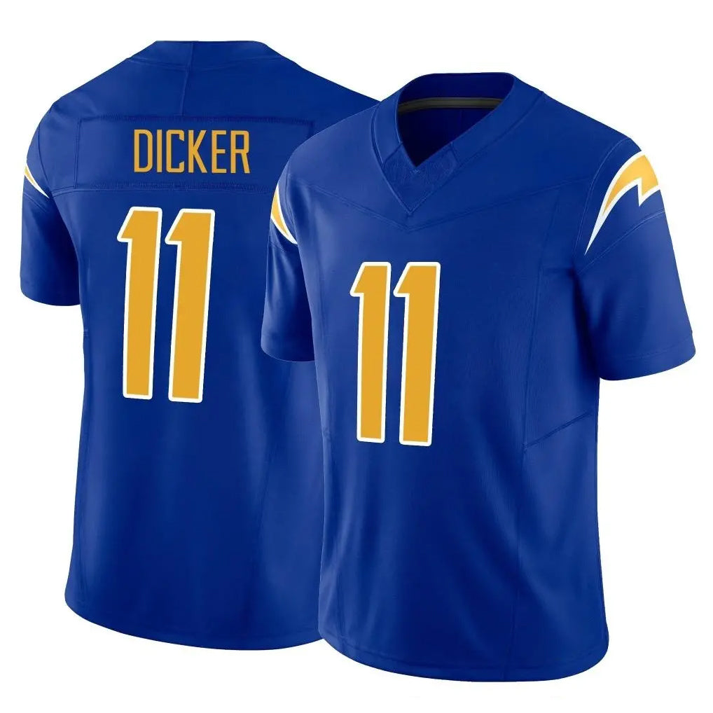 Johmsee LA.Chargers #11 Cameron Dicker Player Royal Limited Vapor F.U.S.E. Home Game Stitched Jerseys